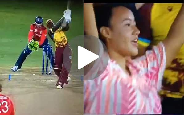 [Watch] 6, 6, 6! WI Fan Girl Dances In Joy As Rovman Powell Shows His Caribbean Power